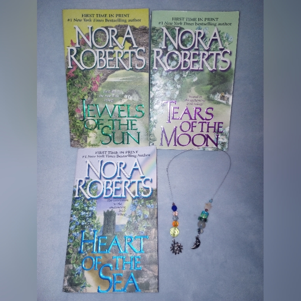 Nora Roberts 3 Book Irish Trilogy Set with Beaded Bookmark
